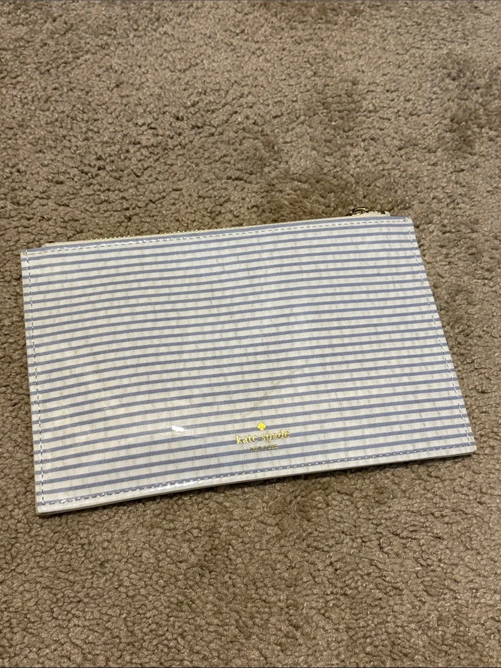 Kate Spade Striped 'Get to the Point' Zipper Pouch - Blue